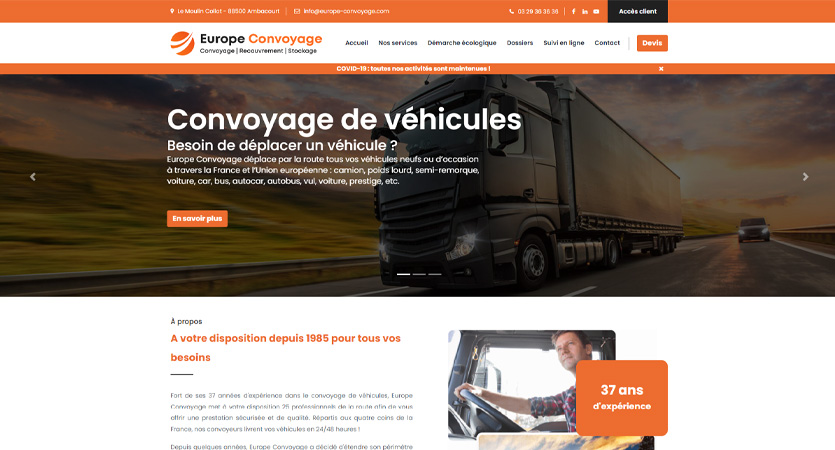 Image du site europe convoyage